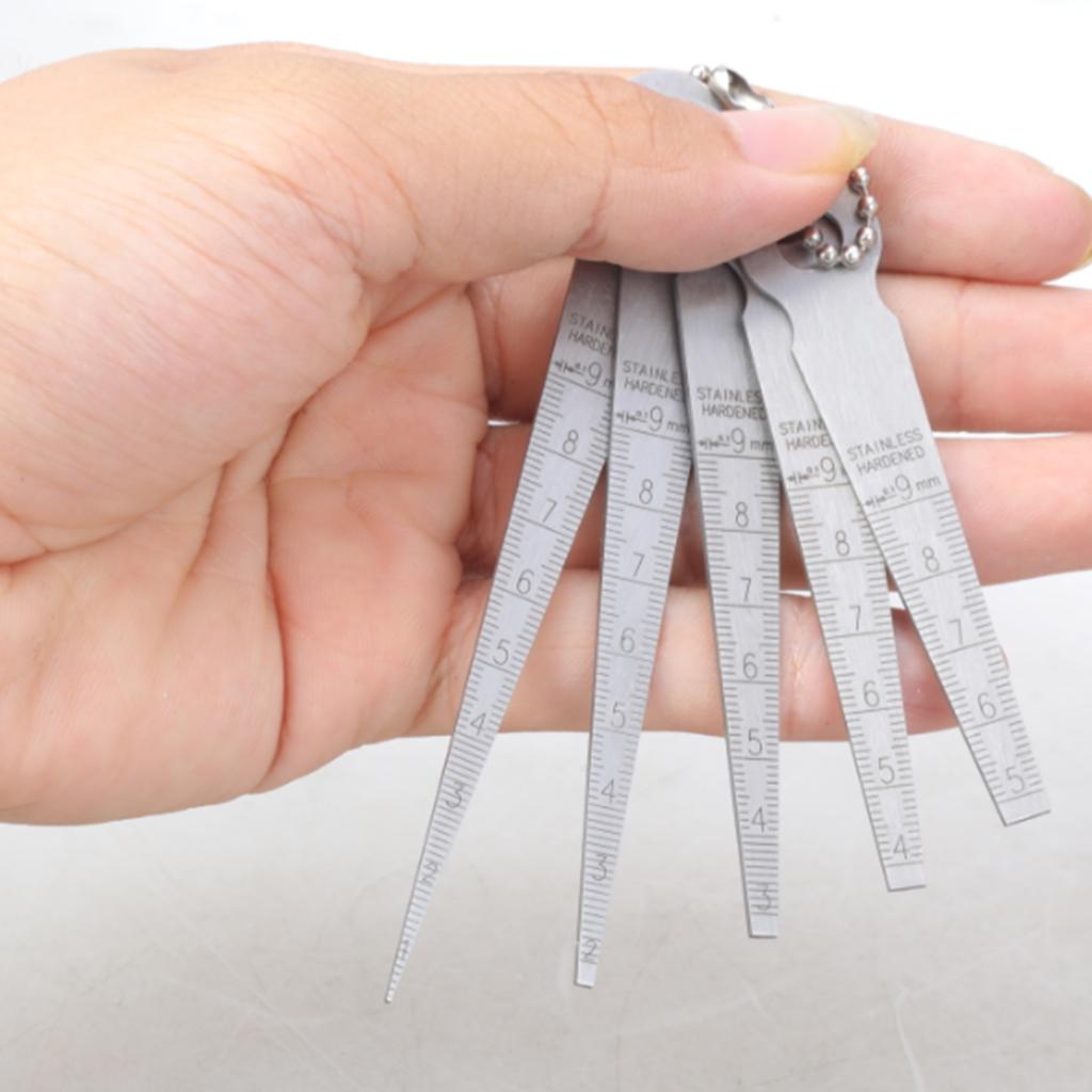 5 Piece Steel Feeler Gauge Set Precision Gap Measuring Tool with Clear Scale for Welding & Mechanical Inspection