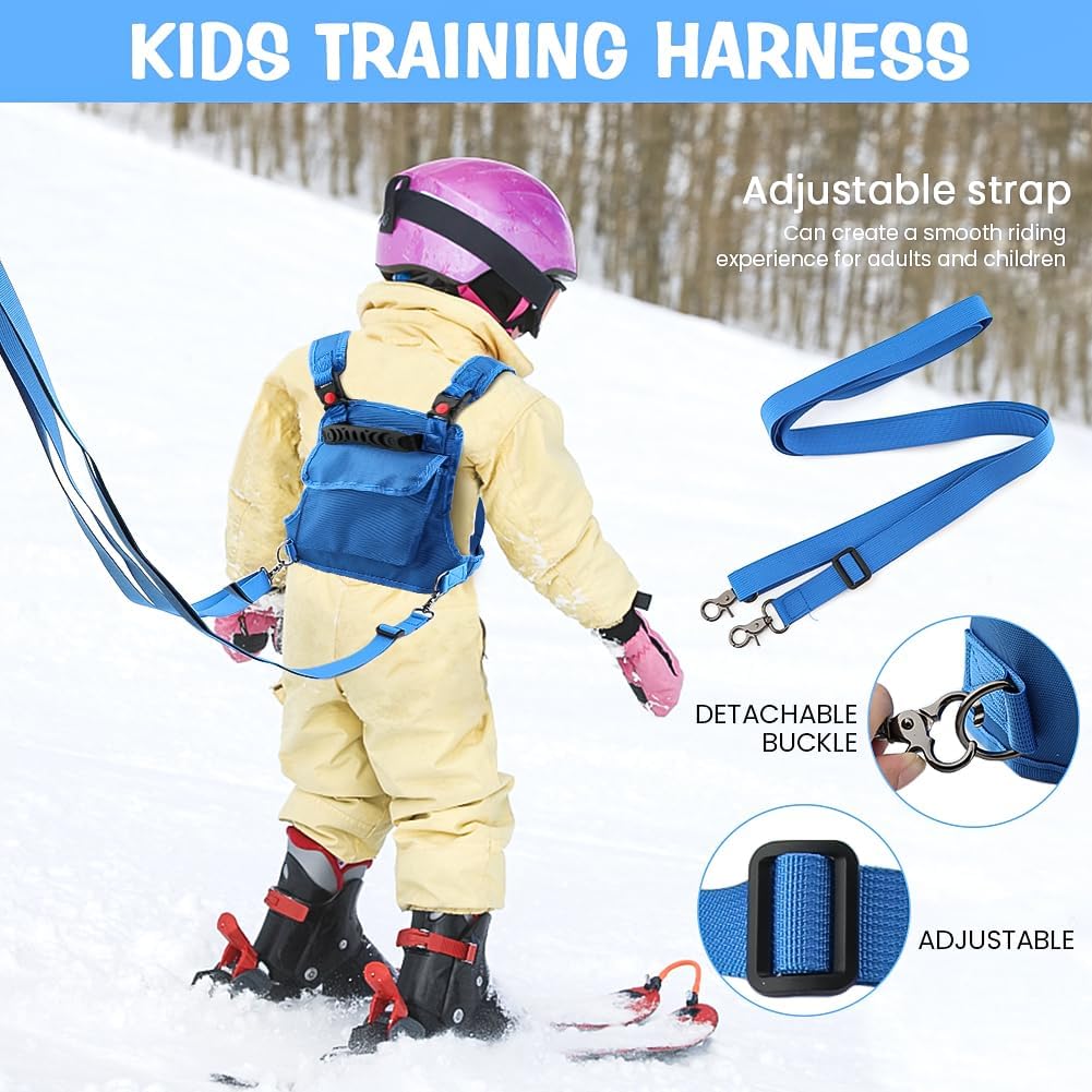 Balana Ski and Snowboard Training Harness for Kids Beginners, Skiing Strap, Shock Absorbing Leashes,Adjustable Seat Strap Easy Lift Handle, for