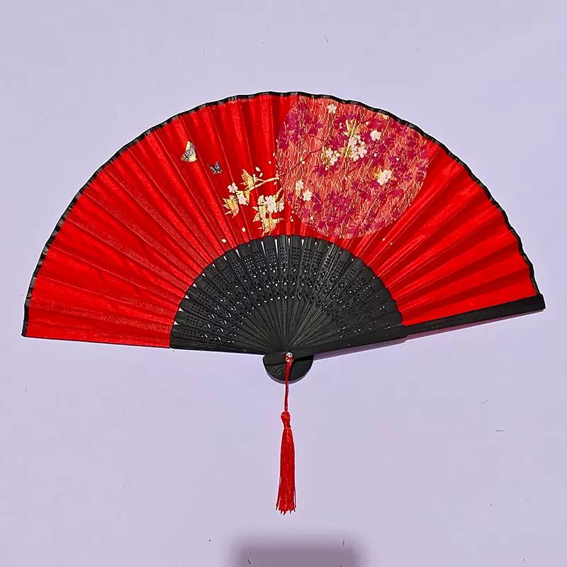 Traditional Folding Fan for Summer, Portable Folding Fan for Hanfu Dance, Qipao Show, New Chinese Style, Portable Gift Bamboo Fan