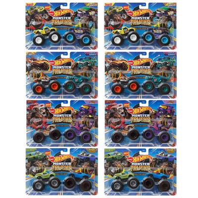 גלגלים חמים משאית מפלצת 2 מארז מגוון 2 x 8 סטים קופסא מכירת רכב צעצוע מיני מכונית לגילאי 3 ומעלה 164 986P-FYJ64