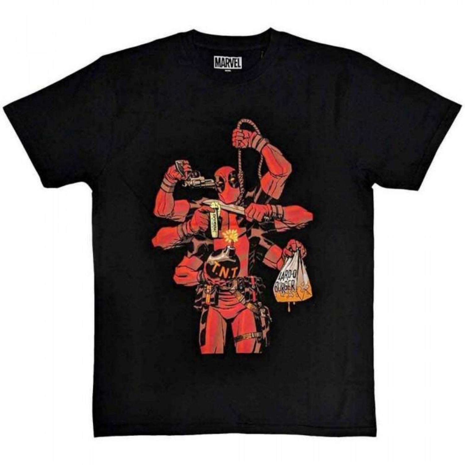 Deadpool Unisex Adult Arms T-Shirt S чёрный