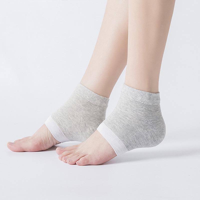 1 Pair Silicone Moisturizing Gel Heel Socks Cracked Foot Skin Care Protectors