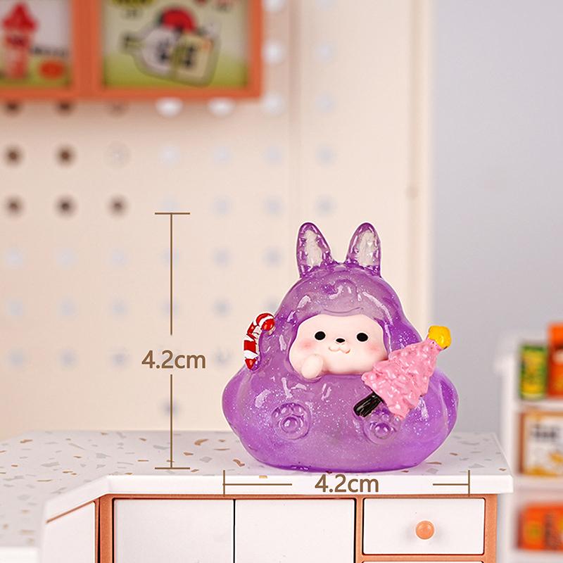 

1Pc Cute Tata Christmas Ornament Creative Luminous Charms Diy Materials Table Decorations Accessories Solid Jewelry