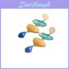 Trendy Geometric Alloy Earrings Asymmetric Design Spring 2022 Statement Jewelry