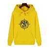 Vintage Evil Dragon Compass Totem Print Hoodie Dark Style Casual Loose Hooded Jacket for Men and Women, Spring and Autumn Version