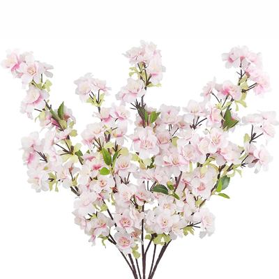 4 Stück Künstliche Kirschblütenzweige Blume für Vasenfüller Langer Stiel Heim Hochzeitsparty Tischdekoration