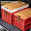 Kapaklı Katlanabilir Saklama Kutusu Katlanabilir İstiflenebilir Saklama Kutusu Çok Amaçlı Kasa Kamp Piknik Araba Ev Kullanımı İçin Dış Mekan Sehpa