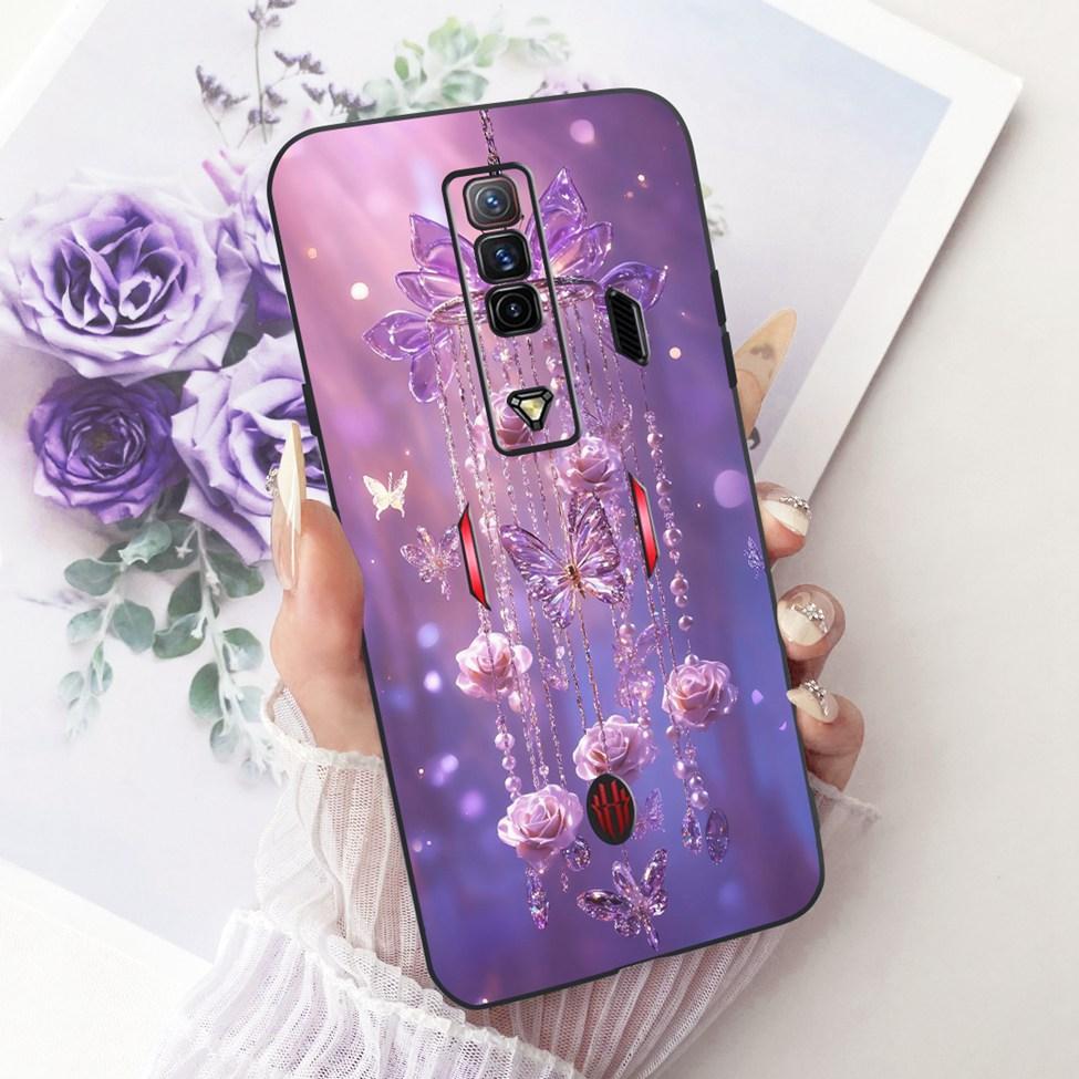 Coque de téléphone pour ZTE nubia RedMagic 7 Housse Silicone Chat Mignon Mode Peinte Drôle Funda Pour Red Magic 7 NX679J Coquille