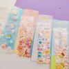 Korean Cartoon Teddy Guka Stargazing Stickers - Laser Shiny DIY Photo & Phone Decor
