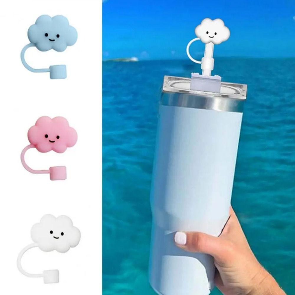 

Cloud Shaped Straw Tip Covers Silicone Straw Topper Caps Straw Covers Cap For 30&40 Oz Tumbler білий