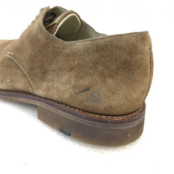 Hergestellt in Frankreich Heschung Handgefertigte Wildleder Schuhe Plain Toe Größe 10 28.5 Braun Business Schuhe(GEBRAUCHT)