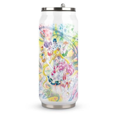 Sailor Moon Water Stylish and Water SUS304 Stainless Steel with Coke Can Thermos Coffee 500ml Bottle, Lightweight, Direct-Drink Bottle, Food-Grade