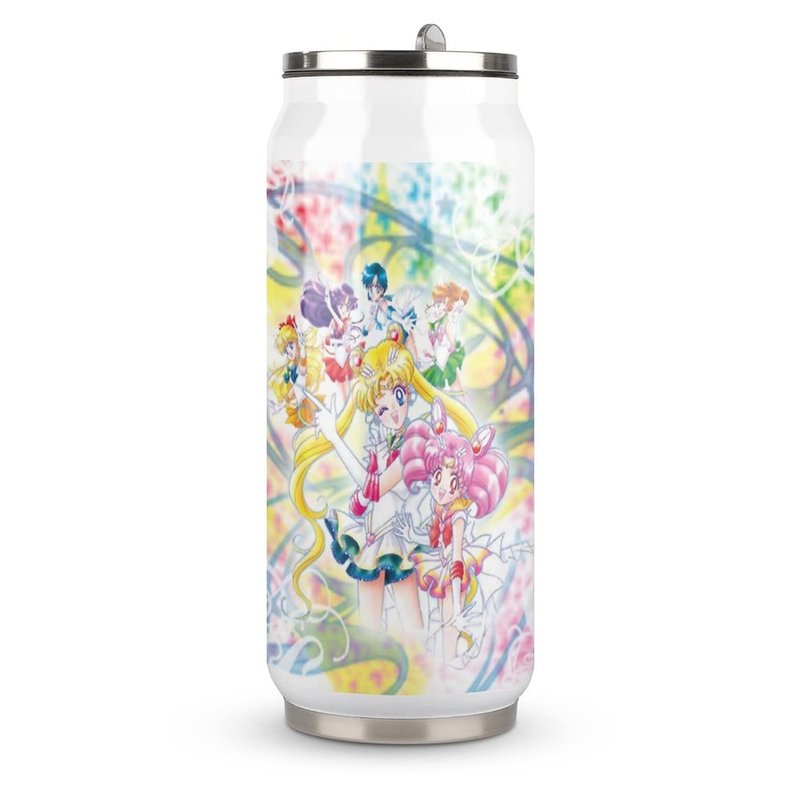 

Sailor Moon Water Стильная и Вода SUS304 Нержавеющая сталь с Термосом в виде банки из-под колы Бутылка для кофе 500 мл, Легкая, Бутылка для питья напрямую, Пищевой класс