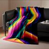 Colorful Abstract Waves Blanket for All Seasons Blanket Lunch Break Throw Gift