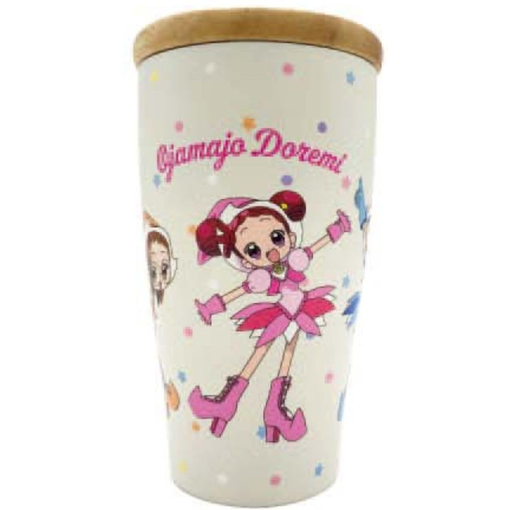 

Marimo Craft Ojamajo Doremi Tumbler with Wooden x H142mm Lid, Set, 80 (Capacity 350ml), OJMJ-008