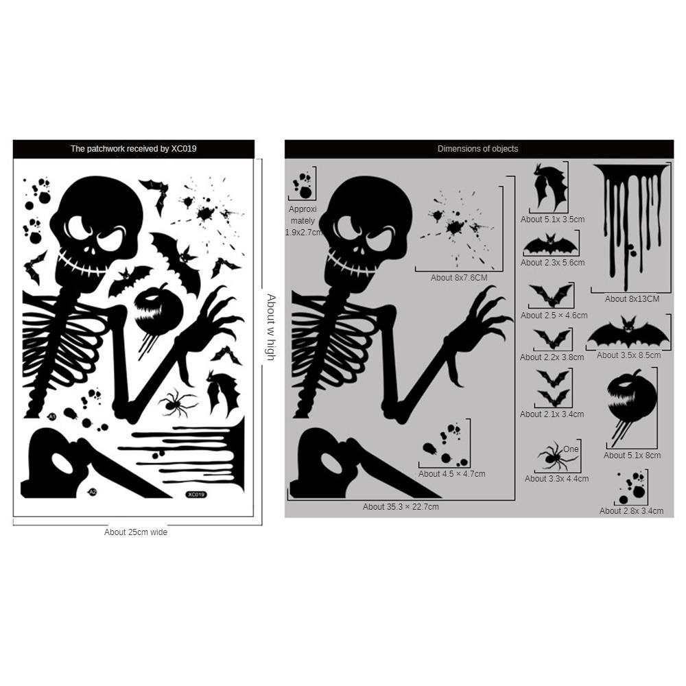 Halloween Stickers Creating A Festive Atmosphere 25*35cm Household Products Ghost Stickers Variety Of Styles Pvc Static Stickers