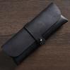 Vintage Cowhide Leather Pencil Case Simple School Students Stationary Case Large Capacity Men's Gift Pens Bag Great As a Gift