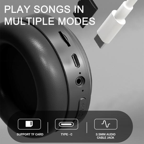 

Bluetooth-совместимая гарнитура Yousheng Type-C с зарядкой и активным шумоподавлением, беспроводные наушники с наушниками для воспроизведения музыки, поддержка TF-карт фиолетовый