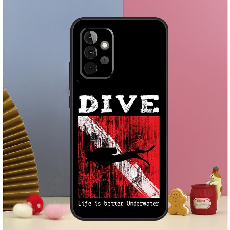 Scuba Diver Diving Case For Samsung Galaxy A52 A72 A13 A33 A53 A14 A24 A34 A54 A15 A25 A51 A71 A12 A32 Cover
