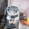 Niannyyhouse 20cm Plush Clothes Coat Shoes Glasses Collar Cotton Doll Costume Dress Up 10cm-15cm (Gray, 10cm-15cm)