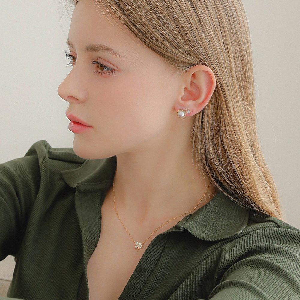 J.Lauren Gold Four-Leaf Clover Necklace N01010