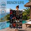 rock Band Collage Beach Towel, Microfiber Beach Towel, Perfect For Pool, Beach, Travel, Home Decor Beach Party Fan gifts