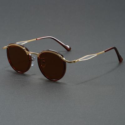 Retro Metal Frame High Quality Sunglasses for Women Men Trendy Punk Round Sun Glasses Luxury Brand Designer Driving Shades Women