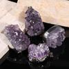 Amethyst Crystal Irregular Shape Pendant Charm Jewelry Accessories
