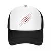 Red Claw Slash Marks Baseball Cap Luxury Hat Cosplay Golf Fashion Beach Mens Womens
