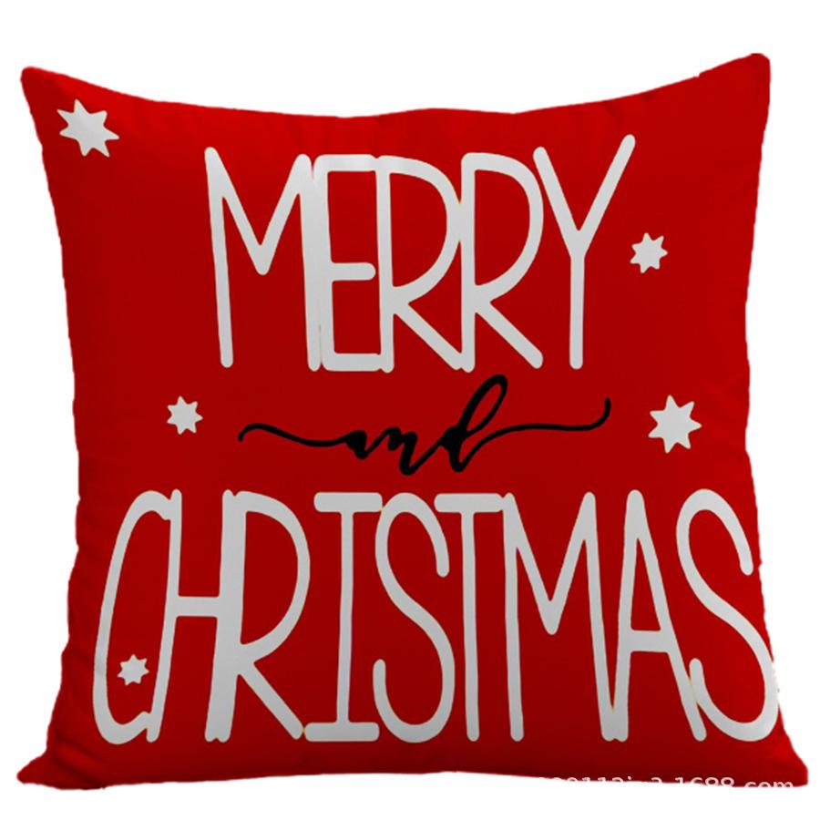 Federa per Cuscino Stampata in Poliestere di Natale - Copricuscino per Divano di Casa - Decorazione per Soggiorno