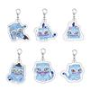 4Pcs/Set  Anime Movie Kpop Demon Hunters Tiger Acrylic Pendant Keyring Jewelry Backpack Decorations Halloween Props Gift