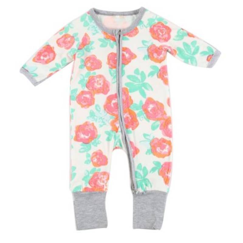 Baby Cotton Romper With Floral Print For Boys And Girls Perfect For Crawling