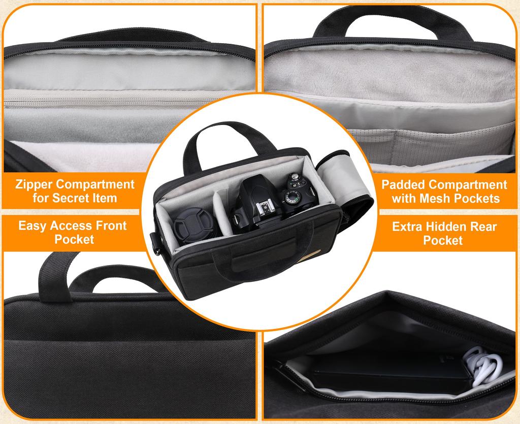 Lacdo Camera Compatible with Canon Powershot SX420 Nikon Coolpix Panasonic Sony A Shoulder Bag for Digital Cameras and Bag, SX540, SX530, SX60, HS,