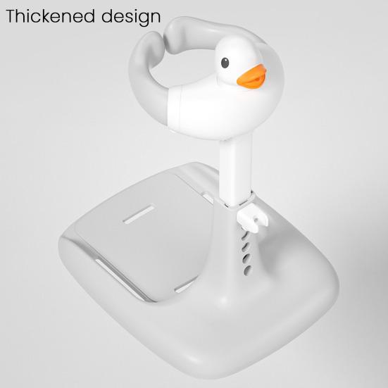 Baby Shower Rack with Anti-Slip Pad Adjustable Height Easy Installation Toddler Shower Support Duck Design Baby Bathtub Stand
