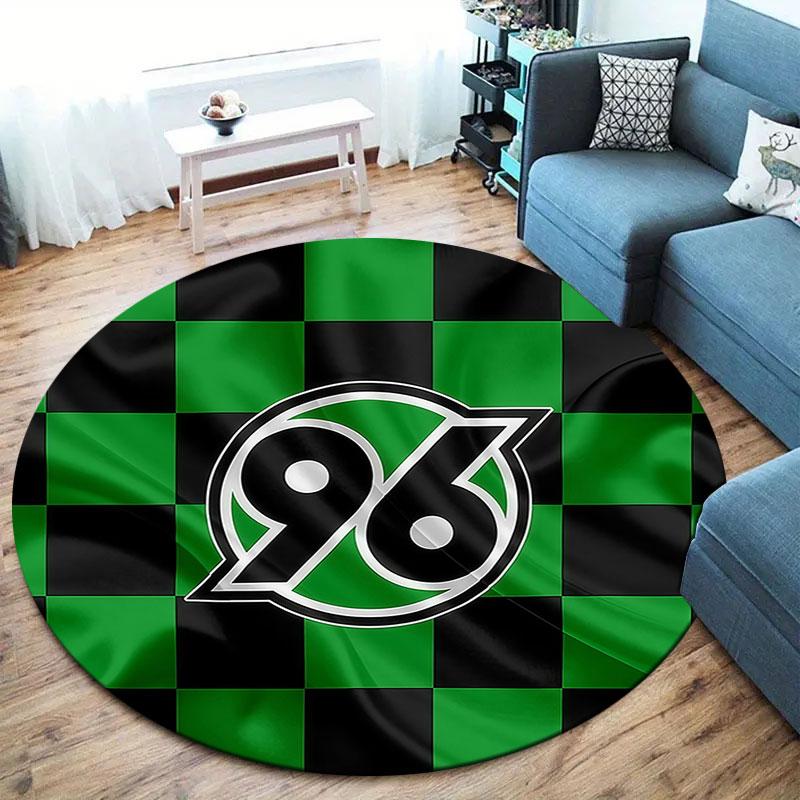 Hannover 96 Round Area Rug,Carpet Rug for Living Room Bedroom Sofa Playroom Decor,Non-slip Floor Mat