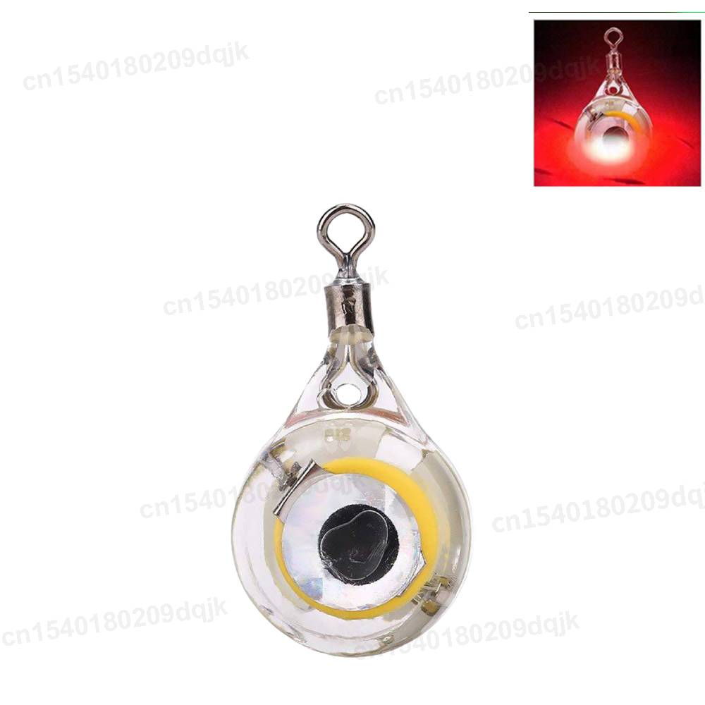 1-10PCS Mini Fishing Lure Light LED Deep Drop Underwater Eye Shape Fishing Squid Fishing Bait Luminous Lure for Attracting Fish