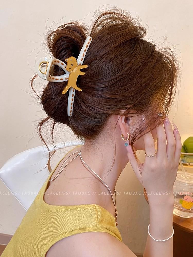 

Graffiti cartoon kitten scratch clip female back of head shark clip disc hair clip hair accessories