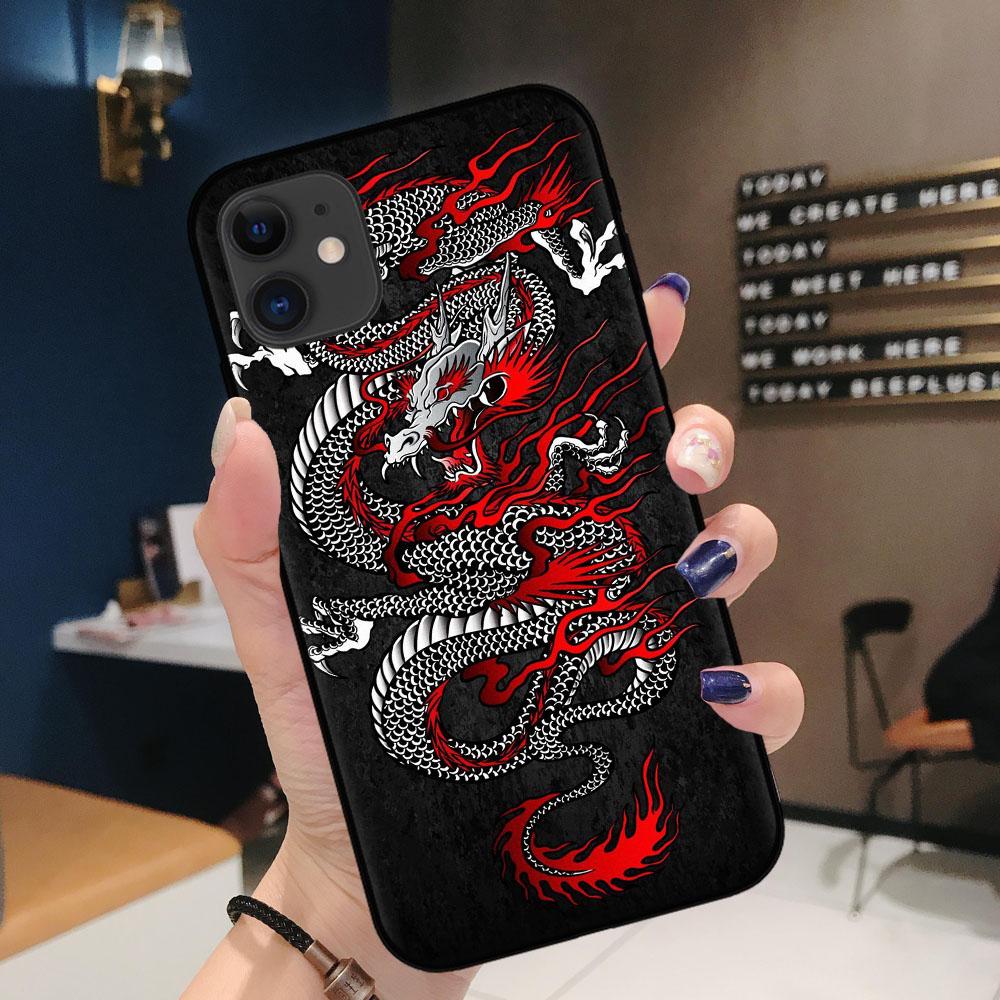 

Чехол для телефона с мультяшным драконом для iPhone 12 7 8 Plus X XR XS 11pro MAX 6s Plus SE2020, модная силиконовая задняя крышка с изображением животных, Fundas Shell iPhone SE 2020