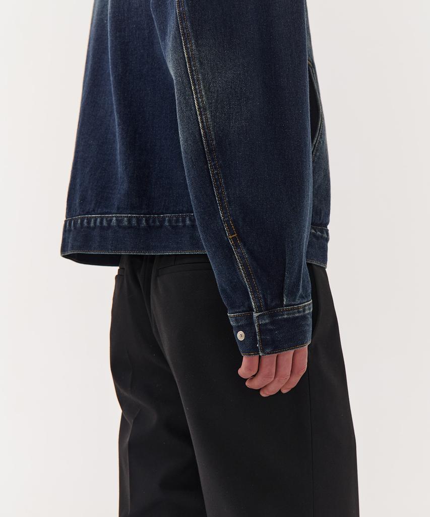 Musinsa Standard Denim Zip-Up Western Jacket [Dark Blue]