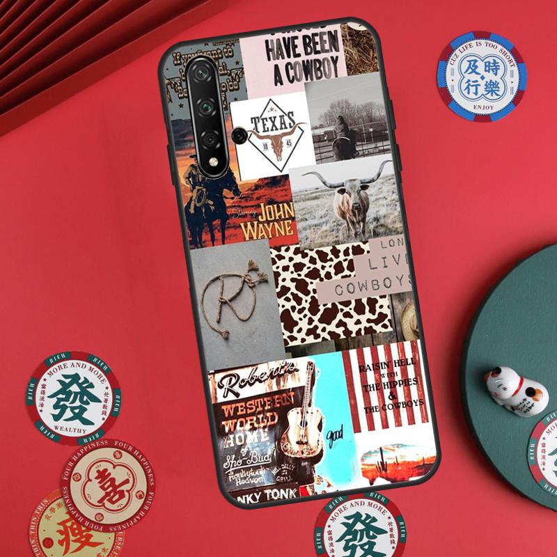 Cowboy Cowgirl Western Ranch Boho For Huawei Nova Y73 Y72 Y61 Y91 Y90 Y70 Y60 12s 12i 11i 8i 9 10 SE P60 Pro P30 P40 Lite Case