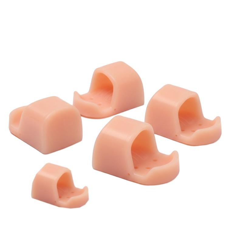 

5 Soft Silicone Toe Dividers And Toe Pads,Ergonomic Hammer Shaped Toe Correctors for Overlapping Toes,Large Foot Bone Protectors