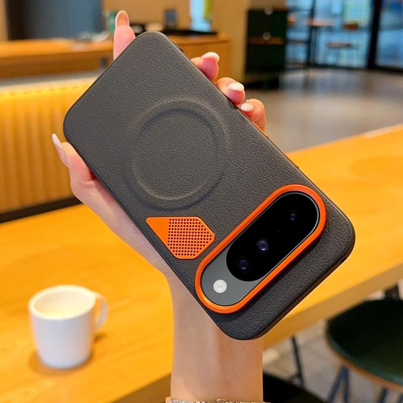 Custodia per Google Pixel 10 Pro XL, Rigida in PU Magnetica Ricarica Wireless Cover Posteriore Protettiva per Guscio Telefono Pixel 10 10Pro XL