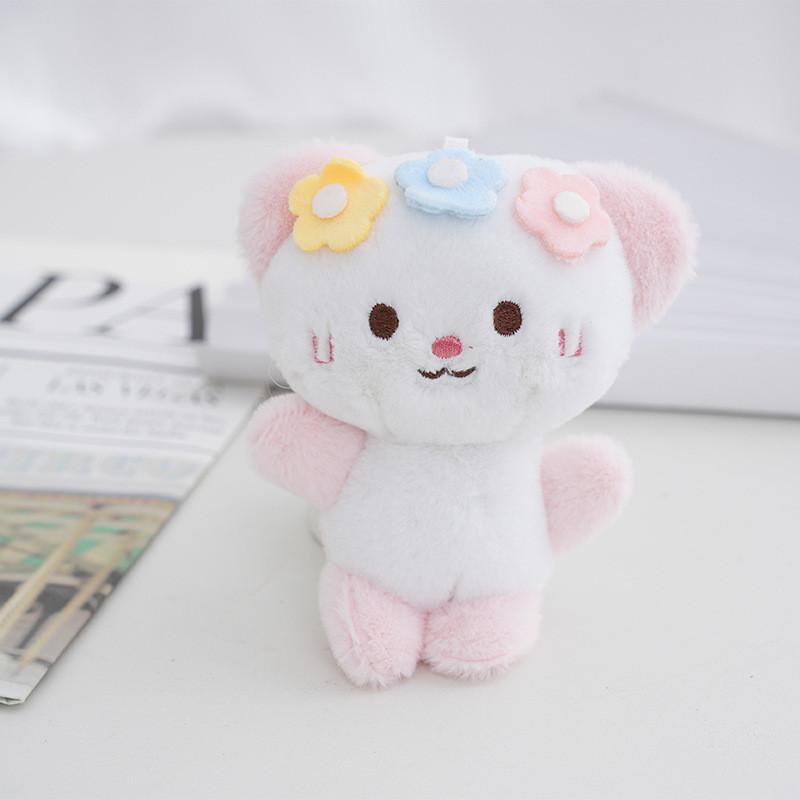 

Adorable Plush Sheep Keychain Soft Toy Backpack Clip For Girls Cute Gift розовый