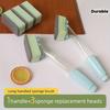 Long Handle Sponge Brush with 3 Replaceable Heads , Ergonomic Dishwashing , Kitchen Cleaning Tool for Pots, Pans, Stovetops, Tiles