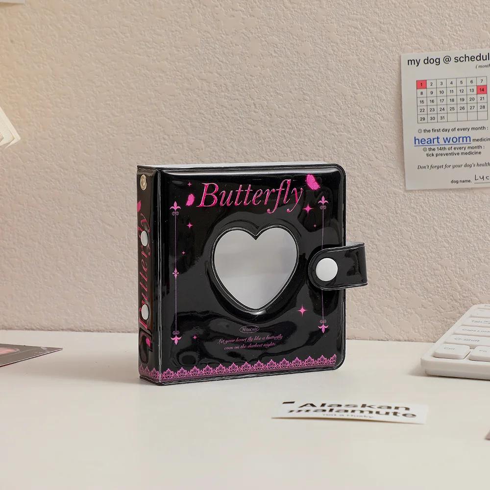 

Kpop Photocards Binder Love Heart Hollow Photo Albums Photocards Binder Holder Idol Small Cards Collect Book Kpop Picture Holder (As shown-21008)-