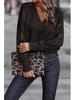 European & American Women's V-neck Lace Knitted Sweater - Loose Casual 2024 Spring/Summer Fashion Top