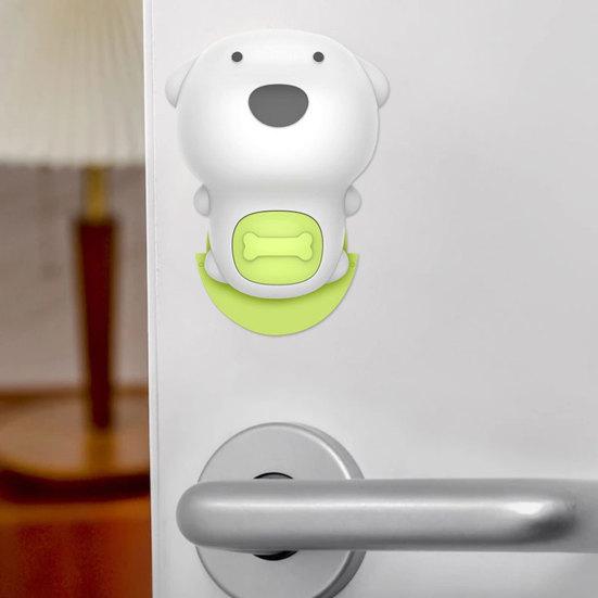 Door Stopper Safety Anti-collision Silicone Cartoon Dog Shape Anti-pinch Door Handle Bumper Daily Use