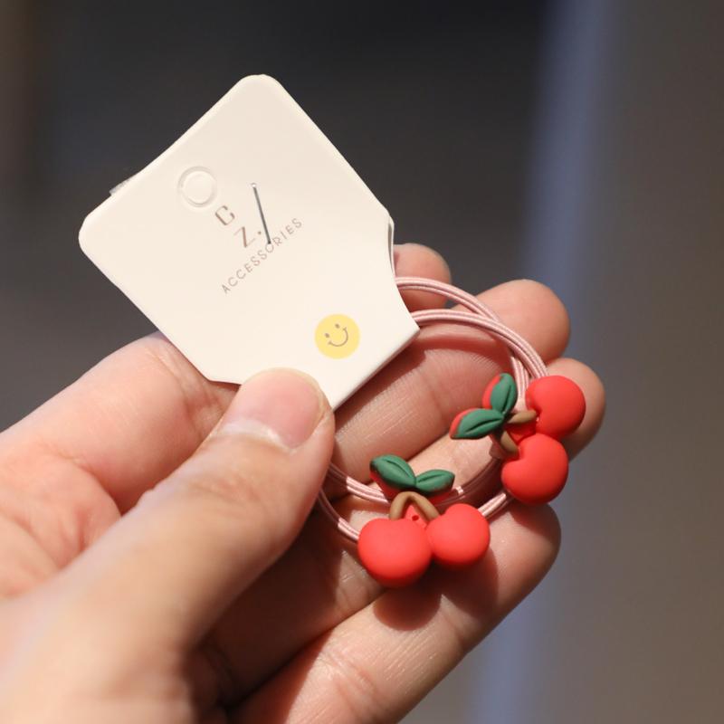 2PCS Cute Cartoon Avocado Watermelon Princess Headwear Kids Elastic Hair Bands Children Ropes Girls Accessories Baby Headdress