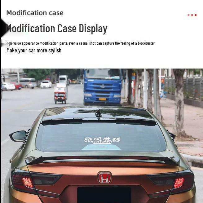 Honda Accord Sport No-Drill Painted Roof Spoiler - Modified Rear Wing