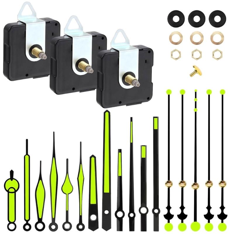Silents Clock Mechanism Replacement Kits, Battery Operated Clock Movement Parts with Clock Hand DIY Clock Repair Parts